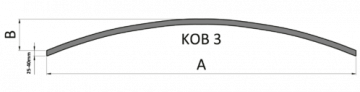 Oblouk - délka 5800 - 6800 mm - Materiál oblouka: KPH 30x5, Typ oblouku: KOB 3