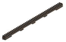 Hřeben nylonový vyztužený sklolaminátovým vláknem, L-500 mm, max. do 300 kg, určený pro hliníkový samonosný profil