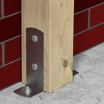 Pätka stĺpika 45x47x170mm, 2mm pozink