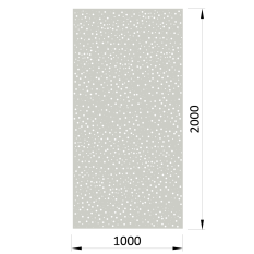 Perforovaný plech, 1000x2000x1.5mm, kruhové otvory, pozink
