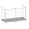 Nerezový sloup, vrchní kotvení, 4 děrový, rohový: 90°, vrch pevný, (ø42,4x2 mm), broušená nerez K320 / AISI304