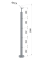 Nerezový sloup, vrchní kotvení, 4 děrový, koncový, vrch pevný (ø42,4x2 mm), broušená nerez K320 / AISI304,