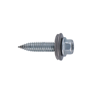 Samozávrtný šroub bimetalový, 6x25mm, s podložkou o průměru 16mm, pro plechy do 2mm