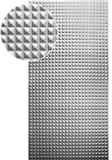 Plech pozinkován 2000x1000x1,2mm - PYRAMIDA 2, 3D efekt