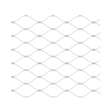 Nerezová lanková sieť, 1,0m x 25m (šxd), oko 50x50 mm, hrúbka lanka 2mm, AISI316 (V nerozloženom stave má sieť 29,1m)