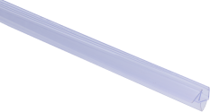 Plastové těsnění na sklo 10mm, mezi skleněné dveře a stěnu nebo podlahu, 2200mm