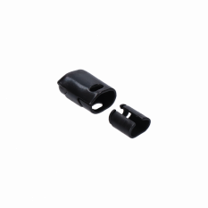 Nerezové lisovací pouzdro pro dvě 2.0mm lanka - uzavřeno s okem. K320/AISI 316, barva: černá