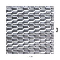 Tahokov Zn, oko: 47x18mm, mostík: 8mm (1500x2000x1,5mm), orientace oka: rozměr oka 47mm je rovnoběžná s rozměrem tabule