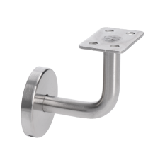 Držák madla na stenu na jekl s krytem, broušená nerezová ocel K320 /AISI304