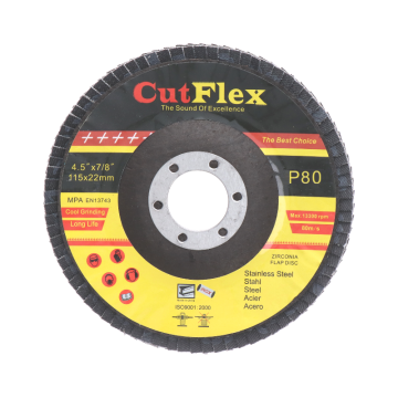 Brusný kotouč lamelový na ocel a nerez, 115x22,2 zrno 80