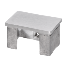 Ukončení - zátka (60x40x1.5mm) na madlo EB1-JHM60x40, lepený spoj, broušená nerez K320 /AISI304