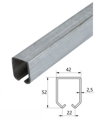 Profil MEDIO 43x53x2,5mm, dĺžka 2m - Délka: 2m
