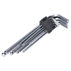 PROTECO sada imbusových klíčů 6-hran s kuličkou (9 ks), extra dlouhé