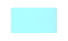 Transparentní ESG / VSG sklo, rozměr 850x1500mm, tloušťka: 10.76mm s fólií a výřezy na držáky EB1-PRJ, průměr díry ø25mm