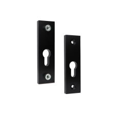 Hliníková rozeta na cylindrickú vložku,čierny brúsený elox