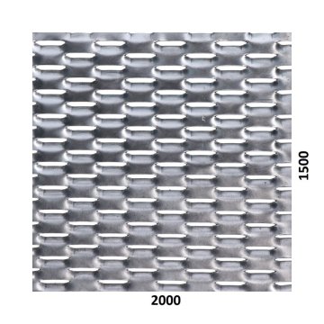 Tahokov Zn, oko: 47x18mm, mostík: 8mm (2000x1500x1,5mm), orientace oka: rozměr oka 47mm je rovnoběžná s rozměrem tabule 2000mm