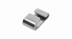 Nerezové lisovací pouzdro - Tvar `C` pro dvě lanka - 2.0mm a max. 6.0mm