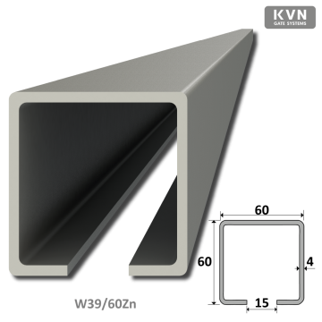 C profil 60x60x4mm pozinkovaný, dĺžka 1m - Délka: 4m
