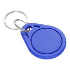 Bezkontaktní čip RFID s klíčenkou, vhodný pro KEY i NICE čtečky, černý bez potisku