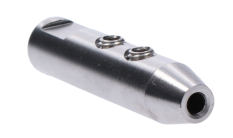 Úchyt se závitem M6 pro nerezové lanko ø4 mm, broušená nerez K320 / AISI304