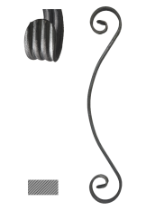 Prvek 460x80mm, profil 12x6mm