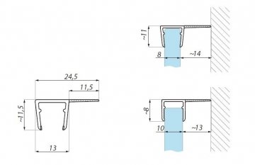 SDEN 8-10 BL - Těsnění pro sklo 8-10 mm