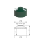 Vnější krytka kulatá ø 42 mm, plastová PE, zelená