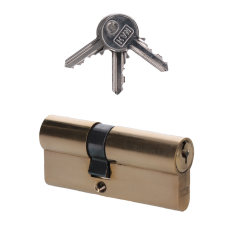 Cylindrická vložka EURO 30/40mm, mosazná, 3 klíče, šroub M5x65mm