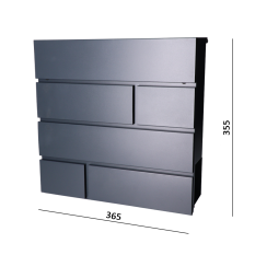 Schránka poštová, max A4, farba: RAL 7016