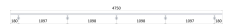 Madlo 40x40mm, L-4750mm, broušená nerez AISI304