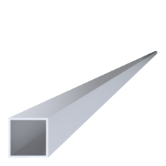 Hliníkový jekl 40x40x2 mm, délka 6000 mm, materiál EN AW-6060 T66, přírodní hliník bez povrchové úpravy, cena za KUS