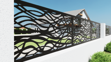 Designová kovová výplň, laserem vypálený vzor 1264, rozměr 1000x2000x2,5 mm +/- 0,5%, bez povrchové úpravy, perforace 44%