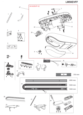 041A50EVFF-02 náhradní pohonná jednotka LM50EVFF-02, s tahovou silou 500N