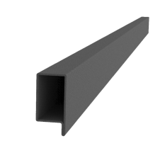 Uzavřený profil T 70x34x55x2mm, černý S235, hladký, černý bez povrchové úpravy, prodej pouze ve 3 a 6m délkách