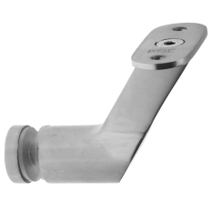 Držák madla pevný na jekl, s uchycením na sklo 6-21,52mm, broušená nerez K320 /AISI304