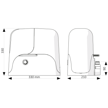 900KSUN5024ER + WIFI pro posuvnou bránu do 500kg