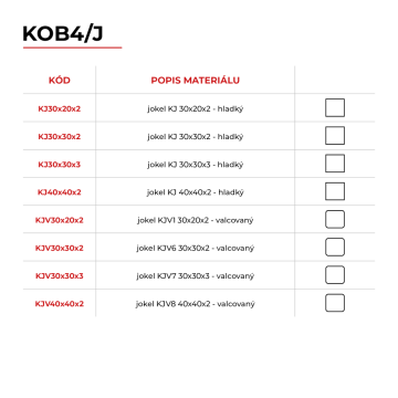 Oblúk typu KOB 4 jokel