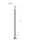 nerezový sloup, vrchní kotvení, 4 děrový, koncový, vrch nastavitelný (ø