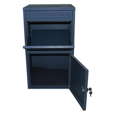 Box na balíky (410x385x720mm) s přepadovou lištou na ochranu balíků, tloušťka 0.8mm) velikost balíku: 320x300x180mm, barva: RAL 7016 (antracit)