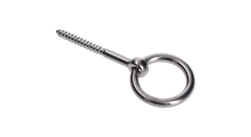 Nerezový šroub s kruhem, závit do dřeva, AISI316, 60mm