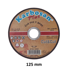 Prémiový rezný kotúč 125x1,0x22,2 s dlhou životnosťou vhodný na INOX, tenké plechy 304 a 316, trubky z nehrdzavejúcej ocele, ploché tyče.