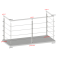 Nerezový sloup, vrchní kotvení, 4 řadový průchodný, vrch pevný, (ø42,4x2 mm), broušená nerez K320 / AISI304