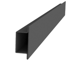 Uzavřený profil T 55x34x25x2mm, černý S235, hladký, černý bez povrchové úpravy, prodej pouze ve 3 a 6m délkách