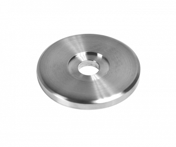 Deska na boční kotvení sloupu (ø 50x5 mm), otvor ø 10,5 mm, broušená nerez K320 / AISI304