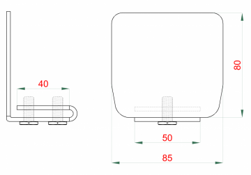 Pozinkovaná záslepka pro C-profil 80x85x3mm samonosné brány