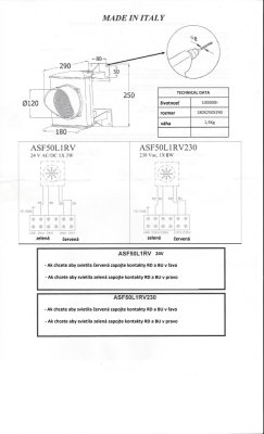 ASF Semafor LED dvoubarevný-jednokomorový 230V, IP65