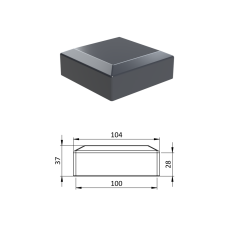 Vonkajšia krytka 100 x 100 mm, plastová PE