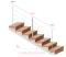 Nerezový sloup, vrchní kotvení, 4 děrový průchodný, vrch nastavitelný (ø 42,4x2 mm), broušená nerez K320 / AISI304
