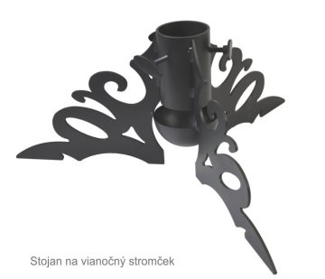 Stojan na vánoční stromeček MODERN, černý, 500x500x230mm