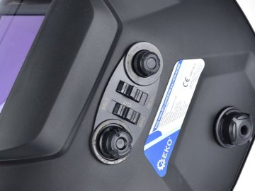 Samostmívací svářecí helma s velkým průzorem, černá